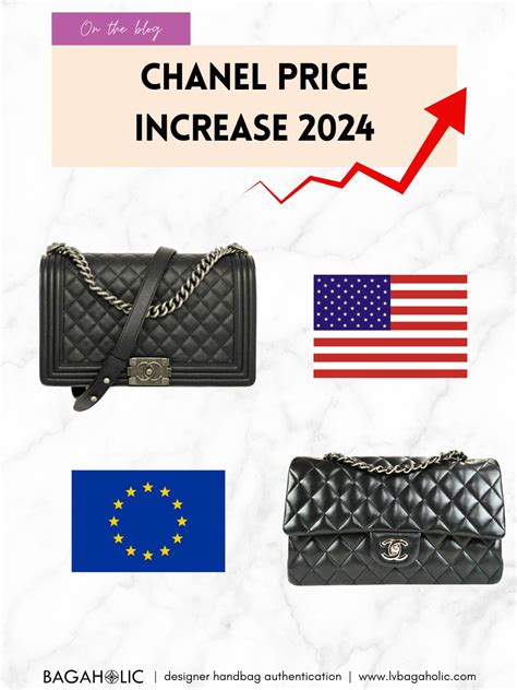 chanel price.increase 2024|chanel woc price 2024.